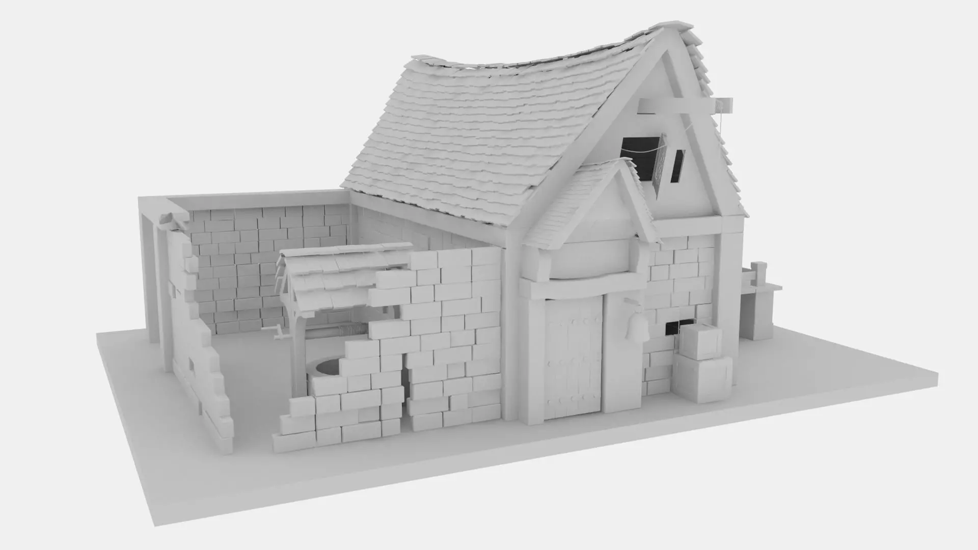 Medieval Build Free low-poly 3D model