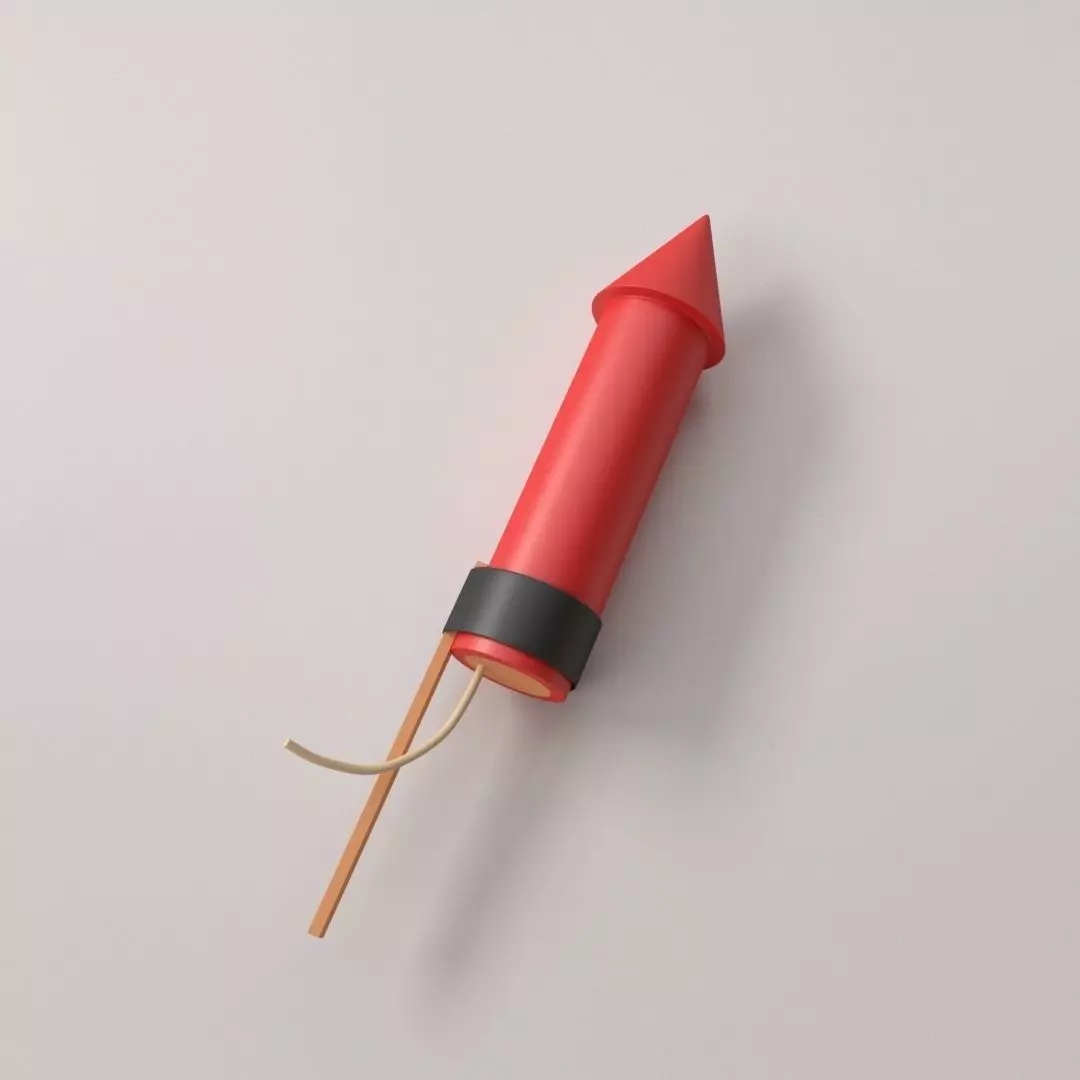 Rocket Firework 3D model_0