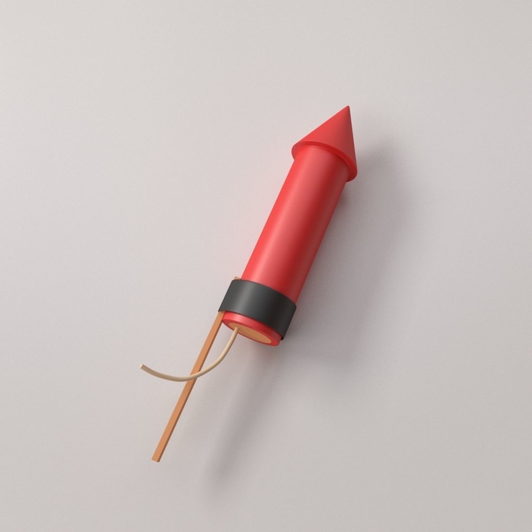 Rocket Firework 3D model CGTrader