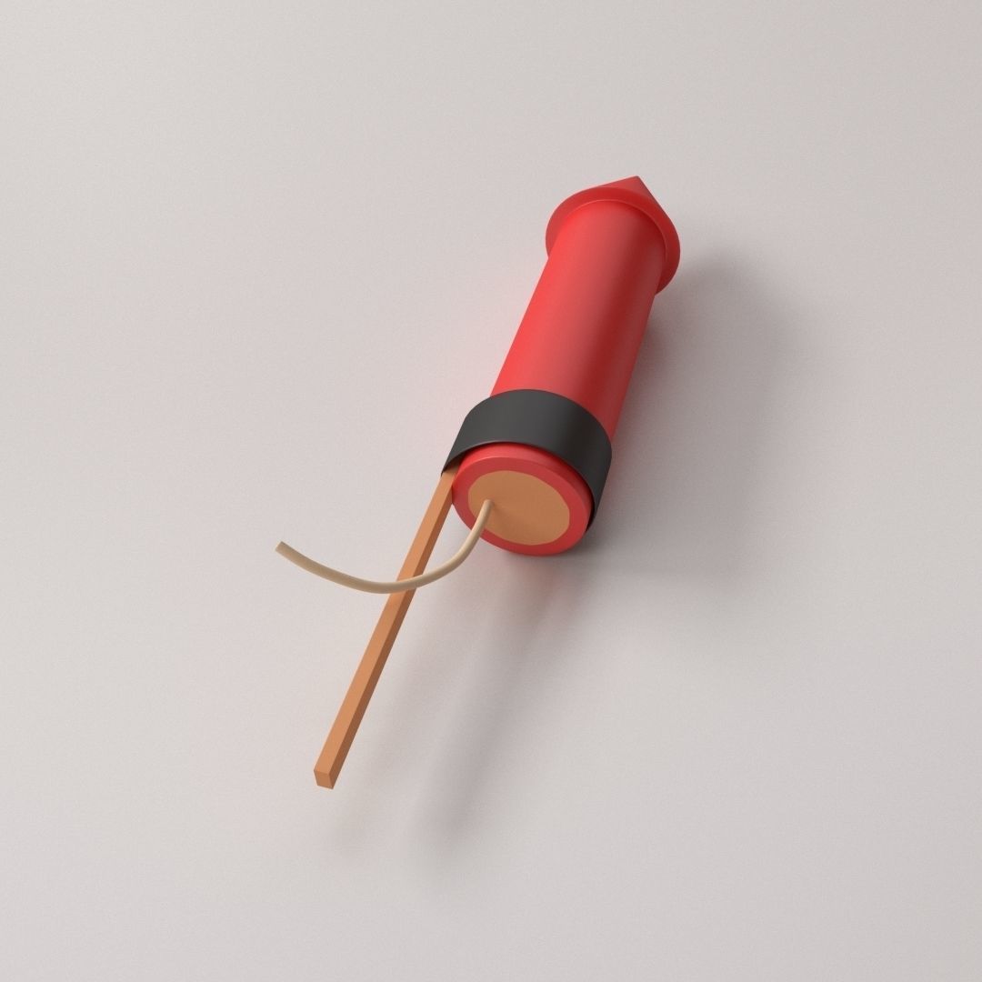 Rocket Firework 3D model_2