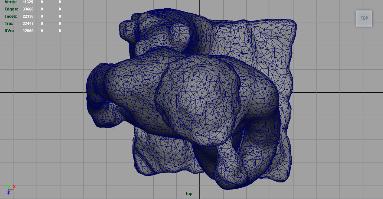 David Statue by Michelangelo Low-poly 3D model_6