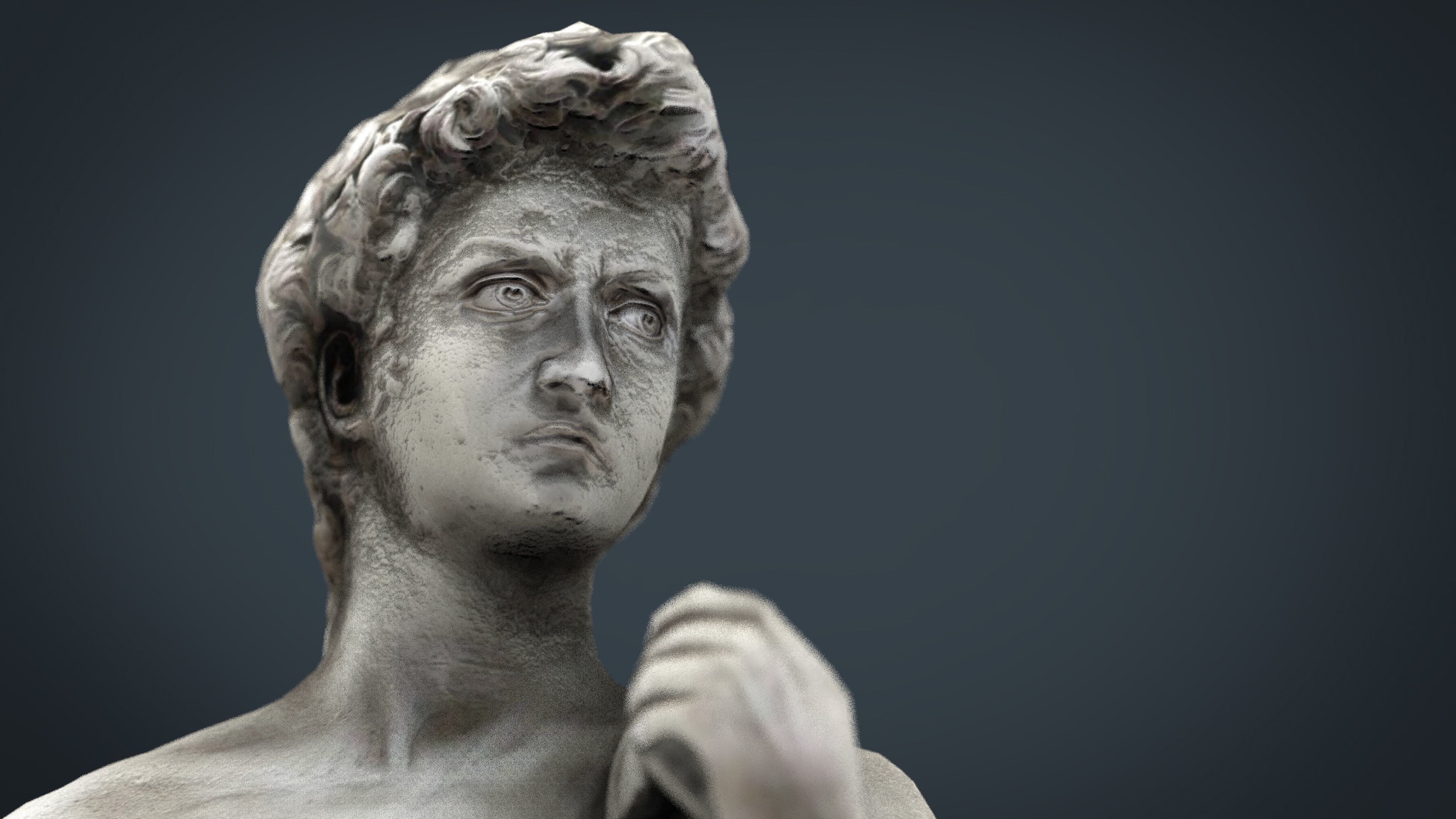 David Statue by Michelangelo Low-poly 3D model_15