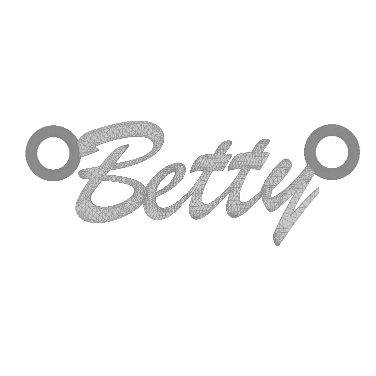 Betty Name pendant 3D print model