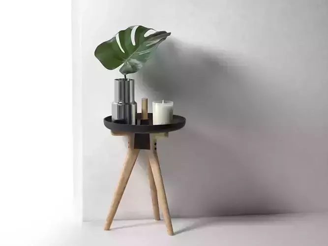 Flip Around Chair with Vase and Ecoya Candles
