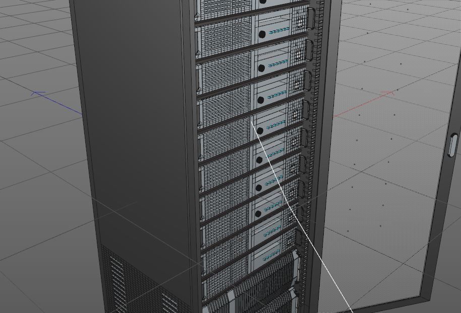 Data Server Rack 3D model_2