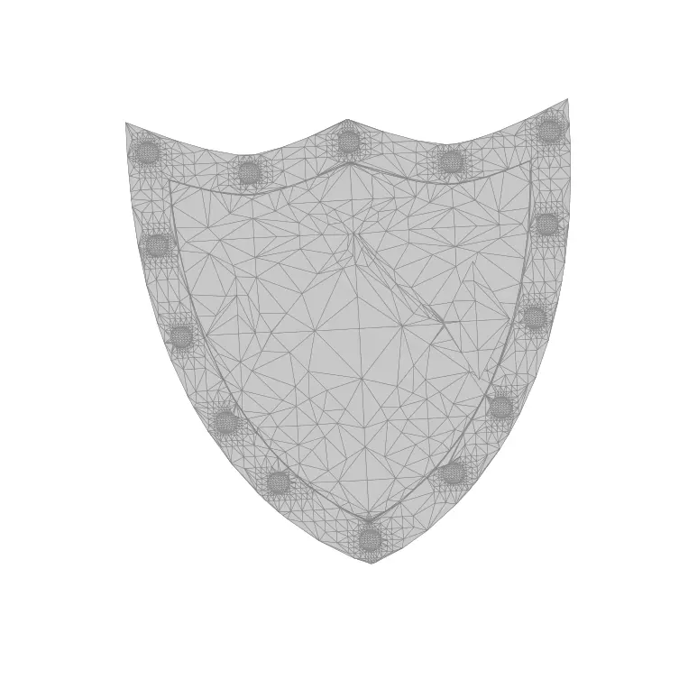 Very tiny shield stud earrings 3D print model