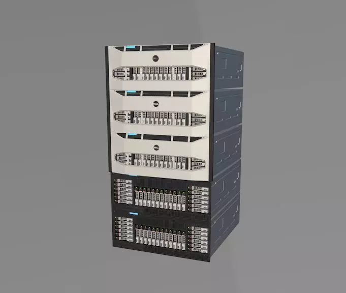 Data Server Rack Dell Powedge Free 3D model