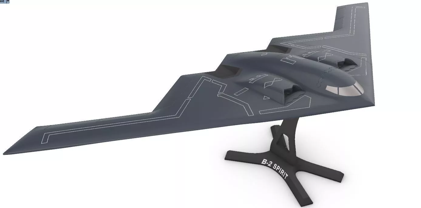 B-2 Spirit in four scales 3D print model