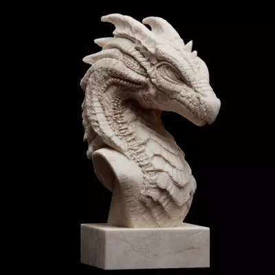 Dragon Bust STL 3D print model