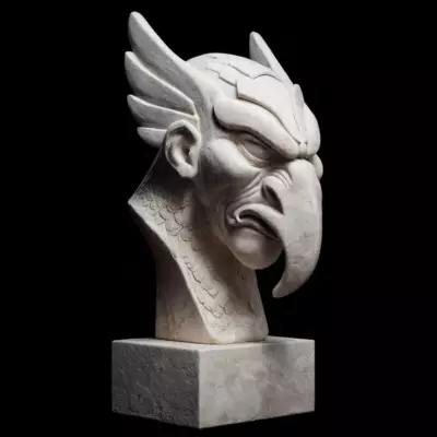 Eagle Bust STL 3D print model