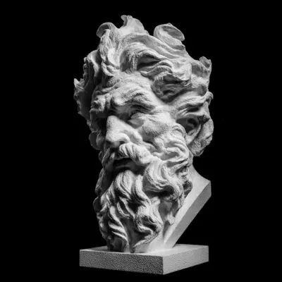 Greek God Bust STL 3D print model
