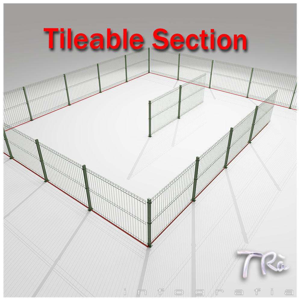 FENCE BRICOFAX TILEABLE 3D model_2