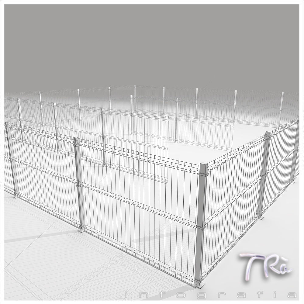 FENCE BRICOFAX TILEABLE 3D model_5