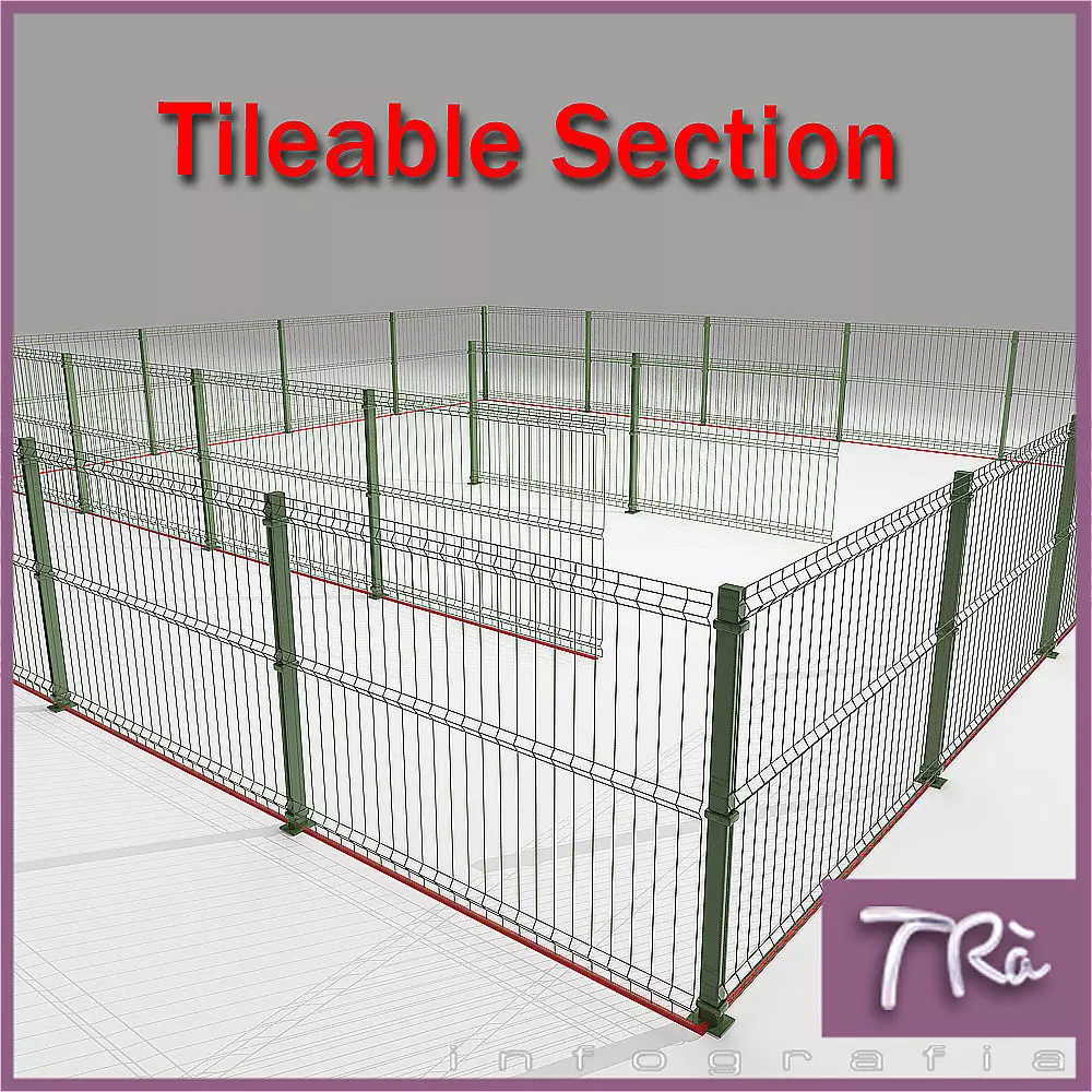 FENCE BRICOFAX TILEABLE 3D model_0