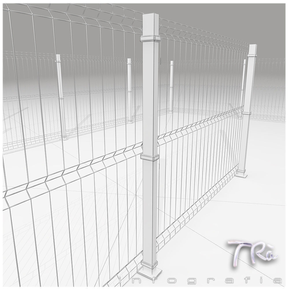 FENCE BRICOFAX TILEABLE 3D model_4