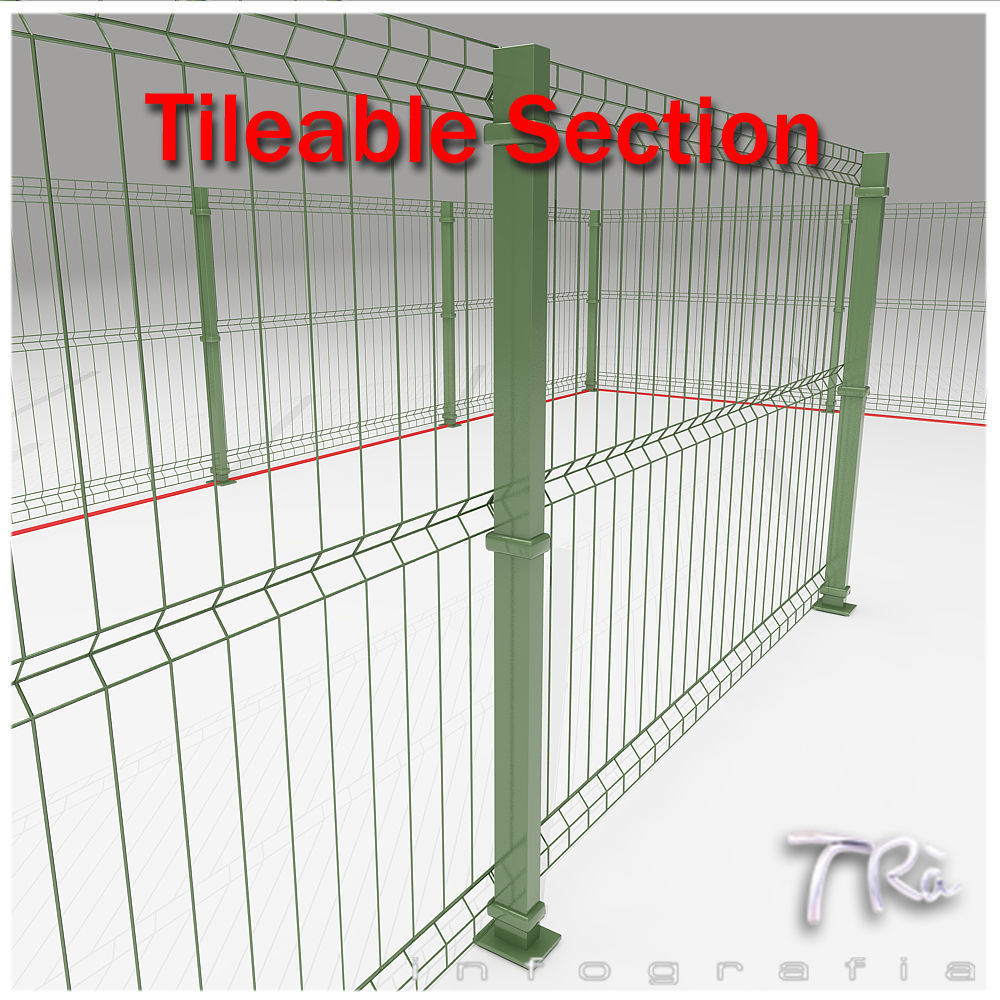 FENCE BRICOFAX TILEABLE 3D model_1