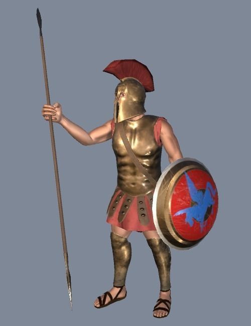 Ancient Greek Hoplite Armour Low-poly 3D model_2