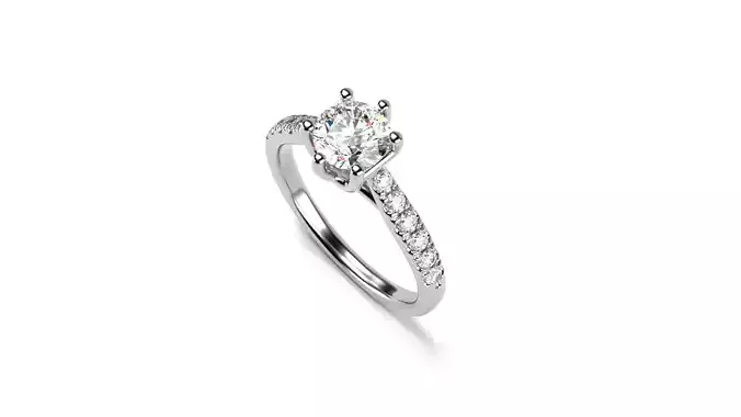 Solitaire Ring With Gems