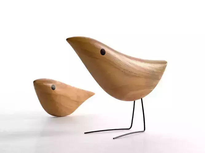 Mid Century Danish Modern Wooden Birds