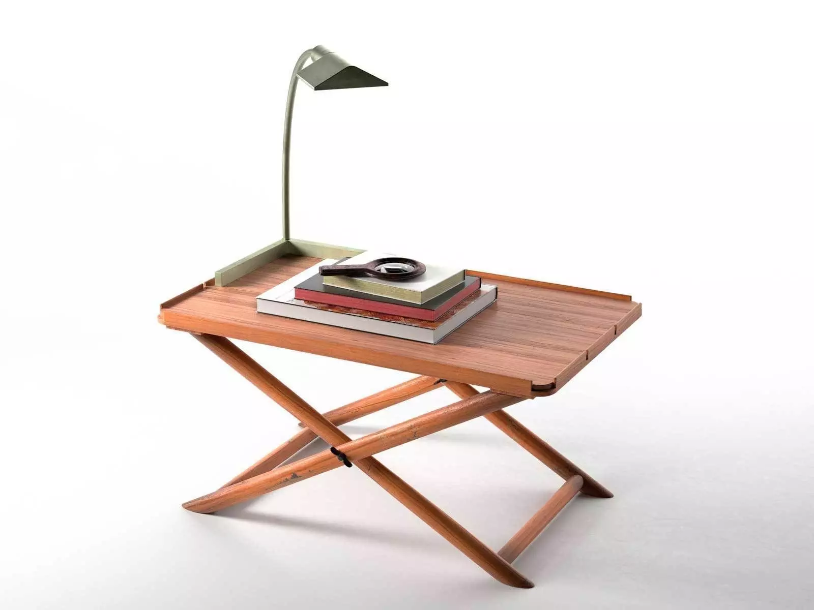 Propeller Stool with Table Lamp Stack of Books and Magnifer 3D model_0
