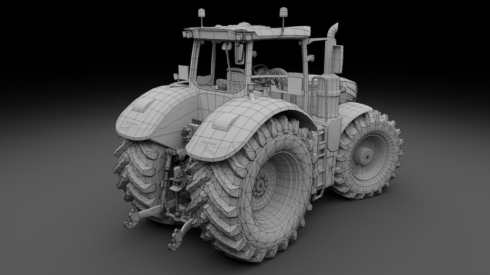 Fendt 1050 Vario Low-poly 3D model_7