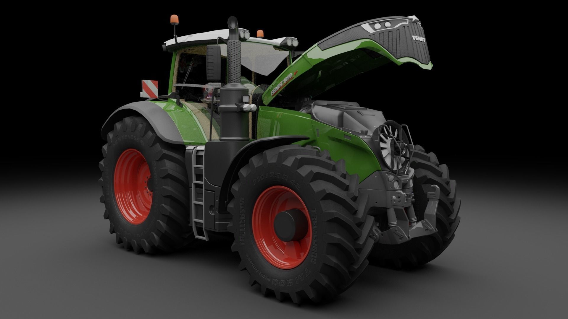 Fendt 1050 Vario Low-poly 3D model_5