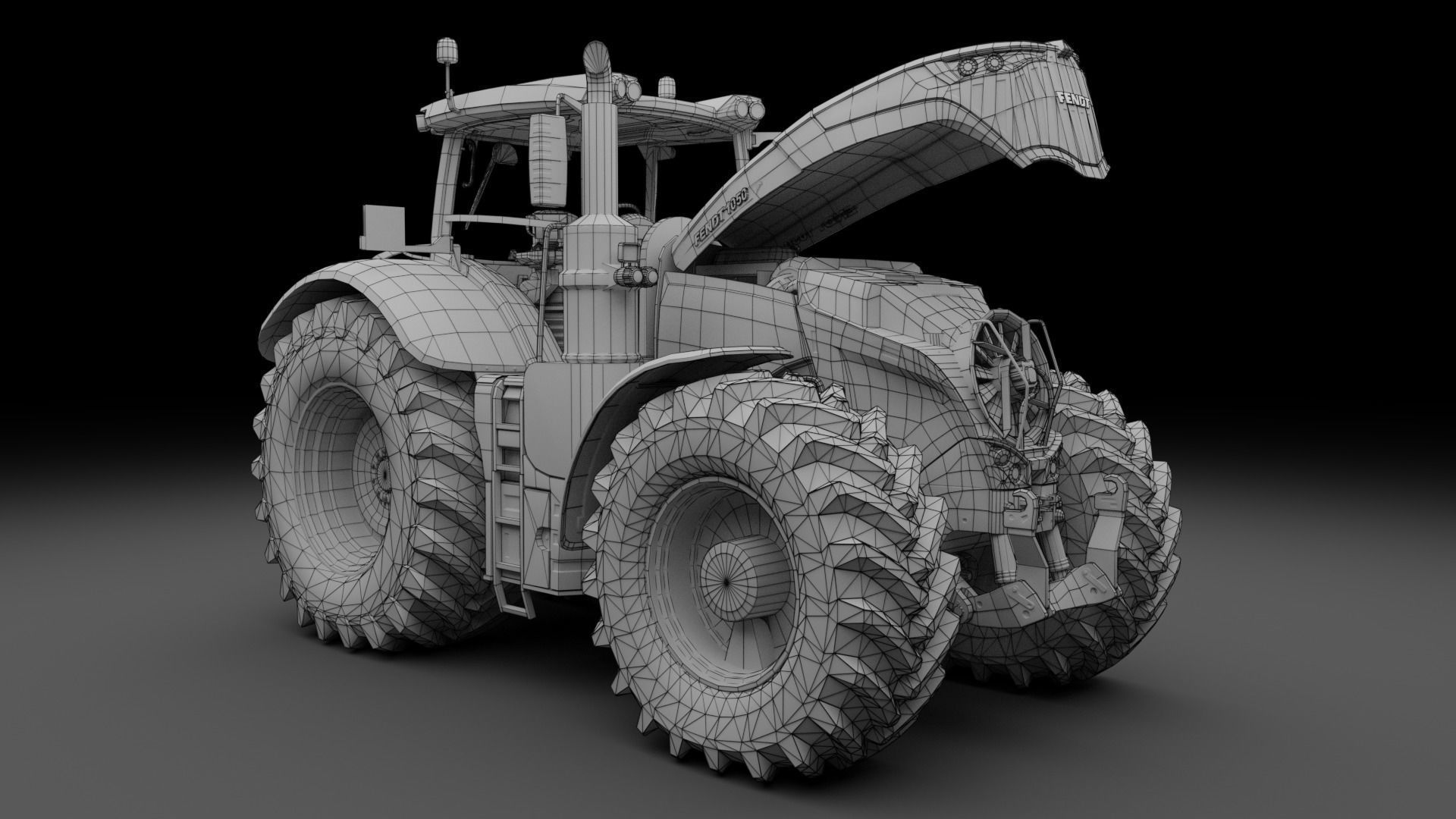Fendt 1050 Vario Low-poly 3D model_4
