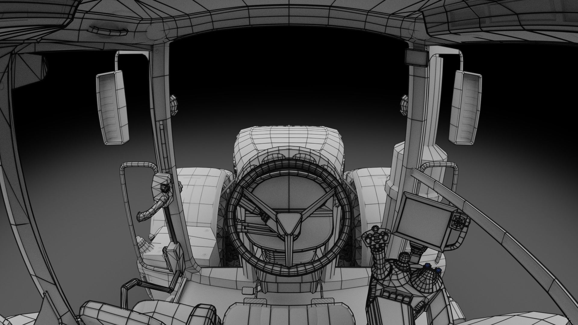 Fendt 1050 Vario Low-poly 3D model_3