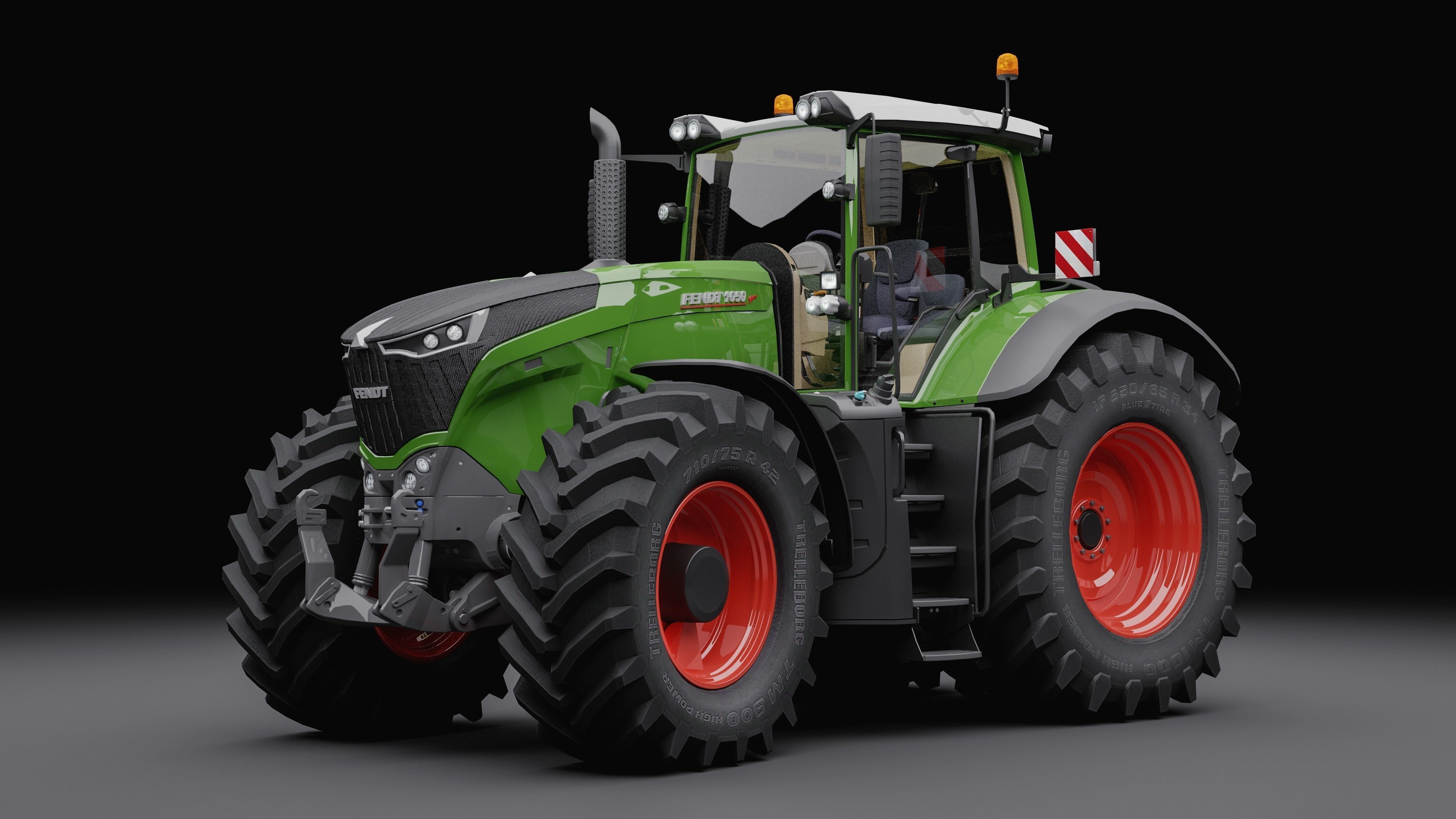 Fendt 1050 Vario Low-poly 3D model_0