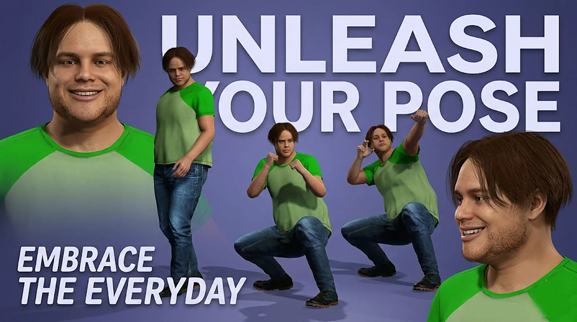 Realistic Male Character with Full Body Rig and Facial Animation 3D model