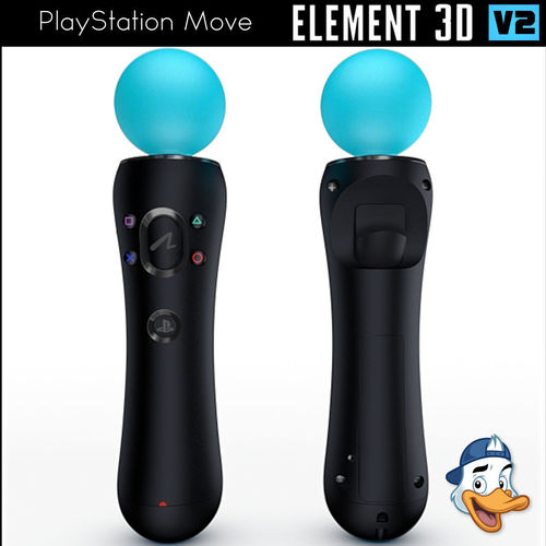 PlayStation Move for Element 3D 3D model