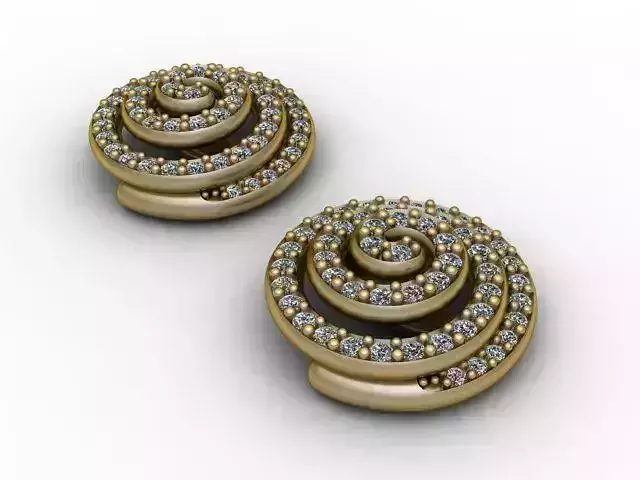 Earrings spiral stud