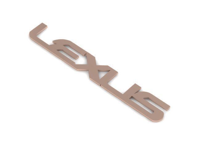 Pendant lexus logo emblem - gold 3D print model_1