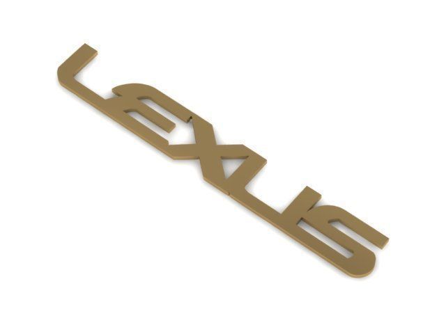 Pendant lexus logo emblem - gold 3D print model