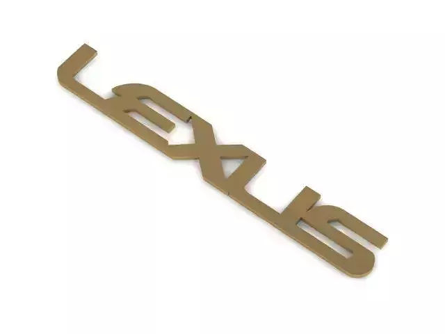 Pendant lexus logo emblem - gold