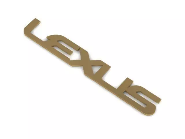 Pendant lexus logo emblem - gold 3D print model_0
