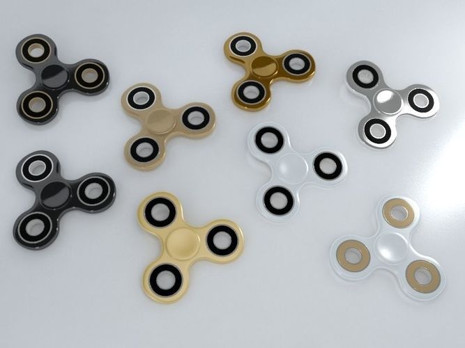 8 Spinner Fidget Widget - Pack 03 3D model