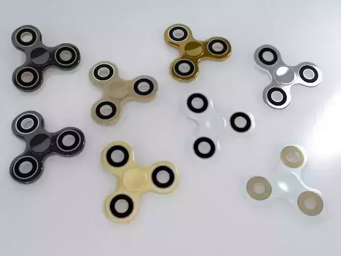 8 Spinner Fidget Widget - Pack 03 3D model