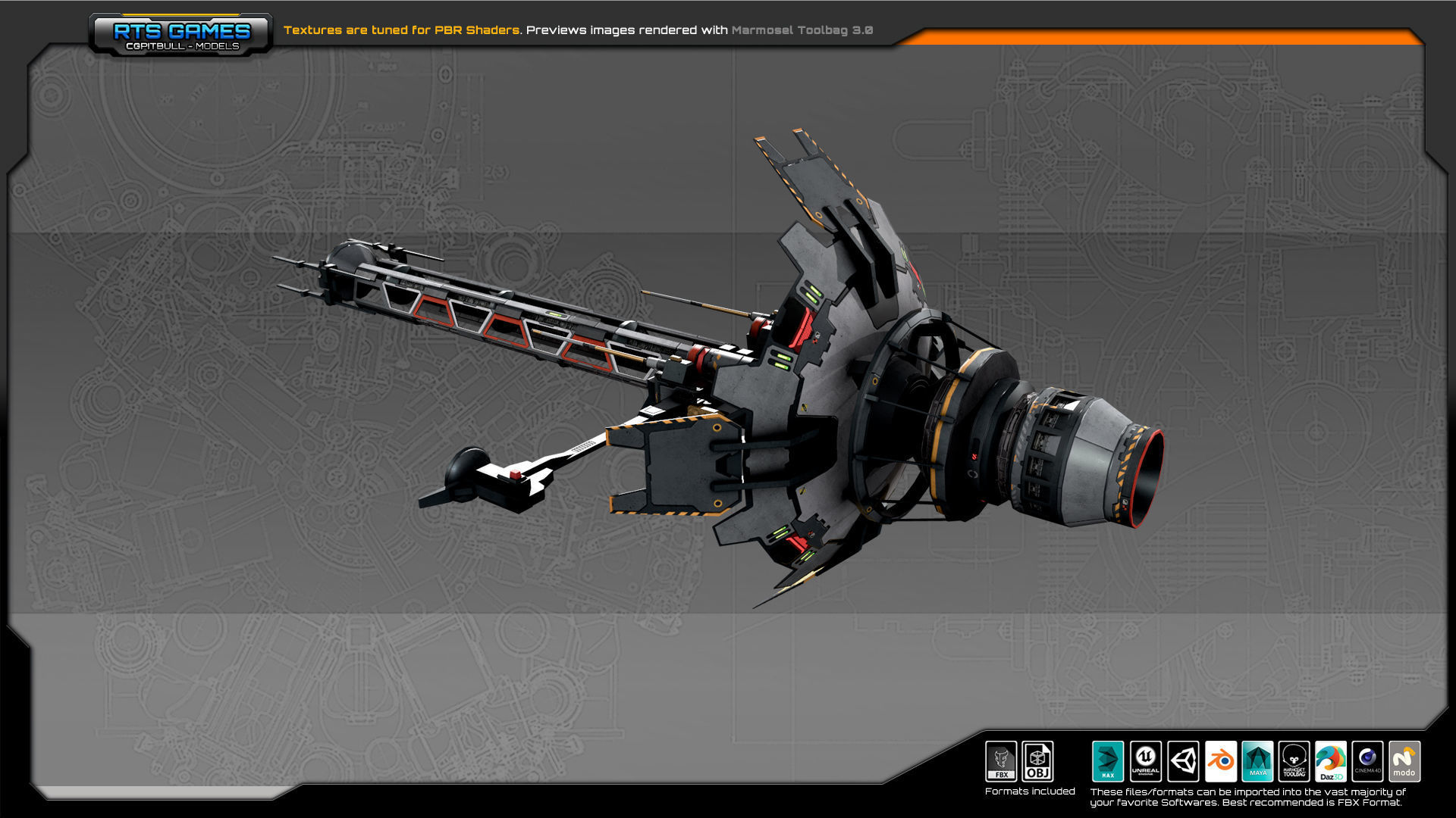 SF SatCom 2K Low-poly 3D model_3