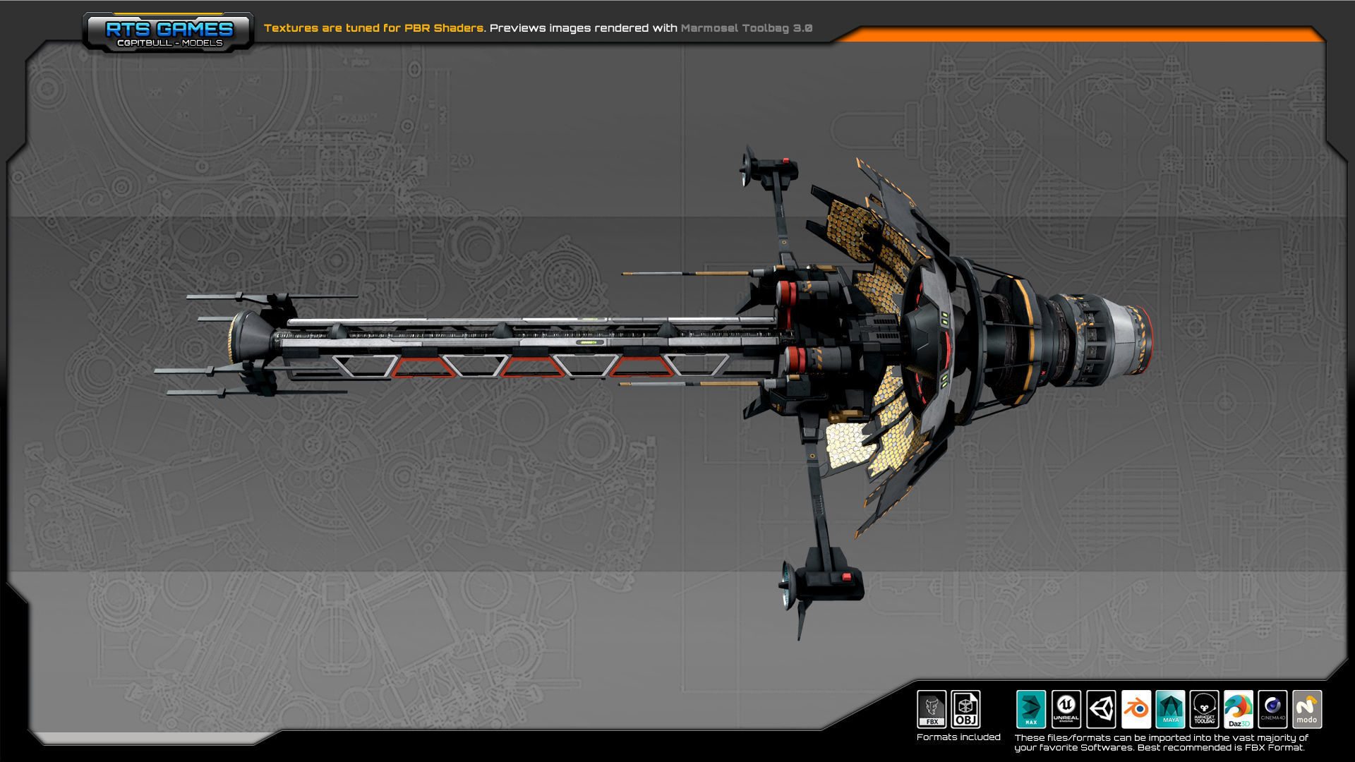 SF SatCom 2K Low-poly 3D model_2