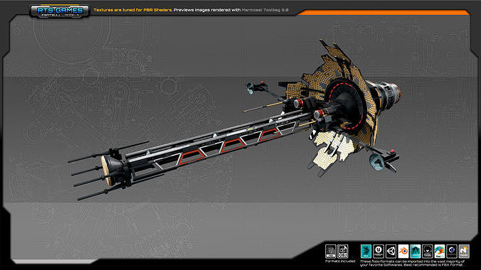 SF SatCom 2K Low-poly 3D model
