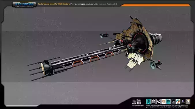 SF SatCom 2K Low-poly 3D model SF SatCom 2K Low-poly 3D model