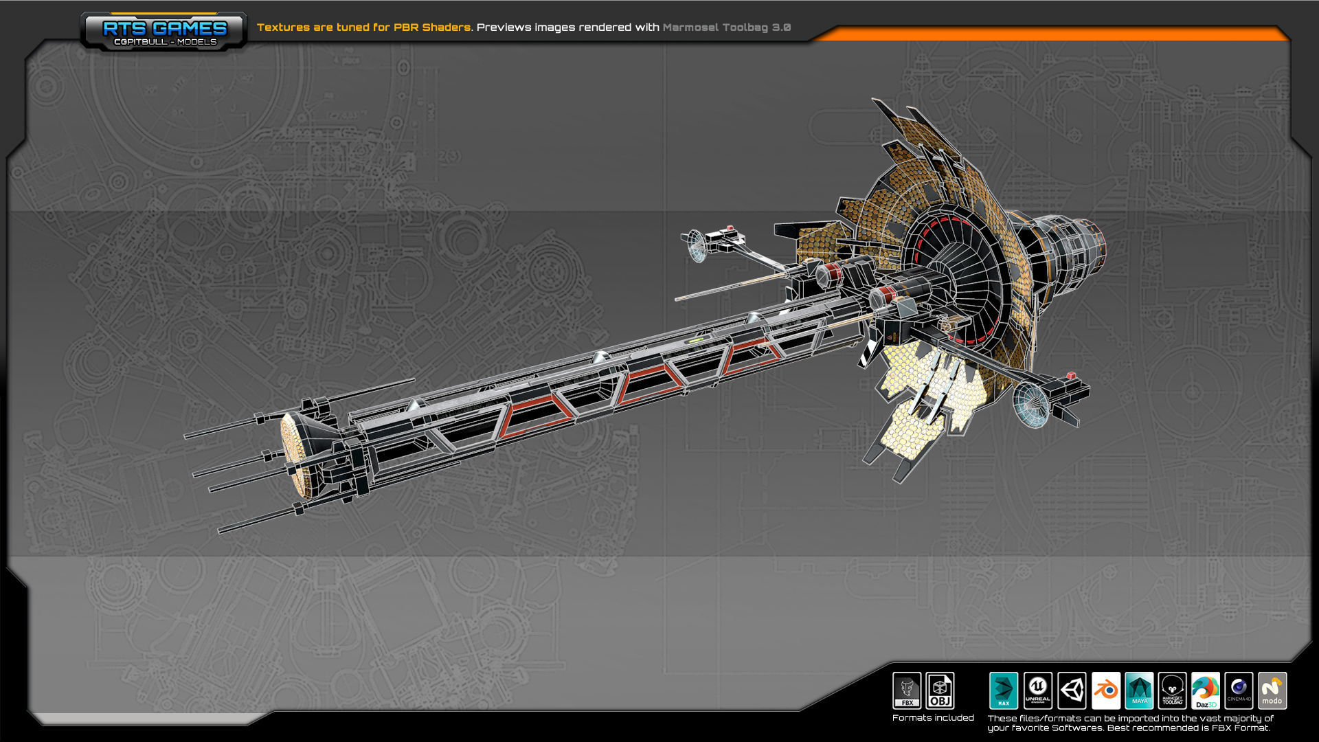 SF SatCom 2K Low-poly 3D model_4