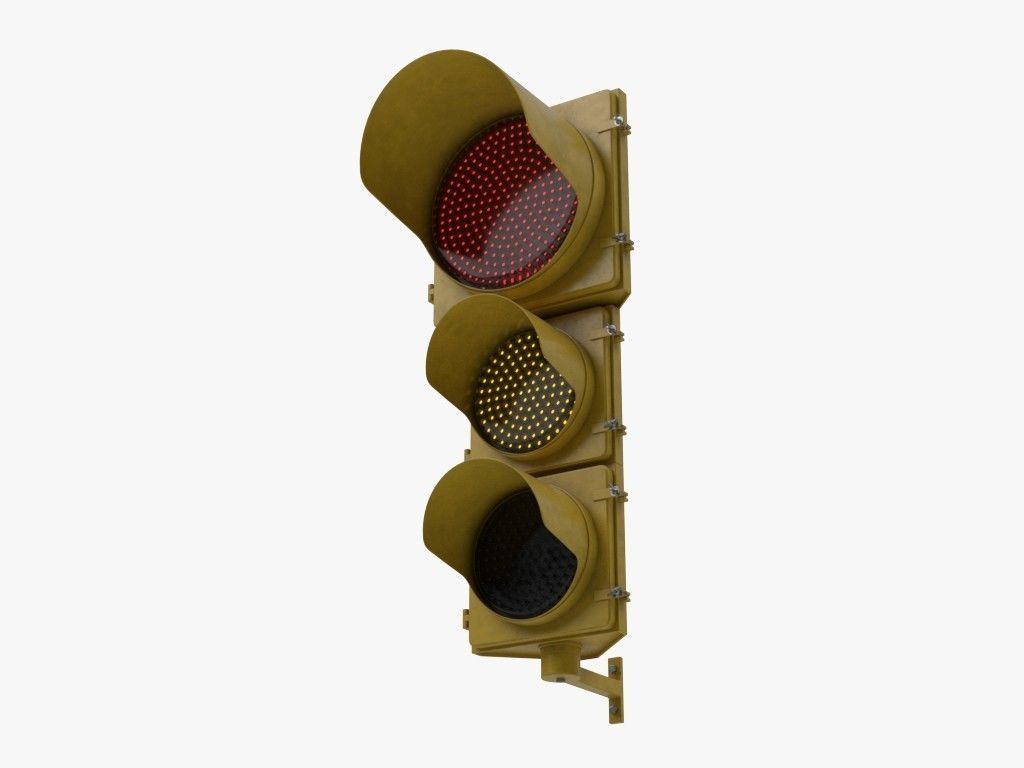 Traffic Lights Set 3D model_7