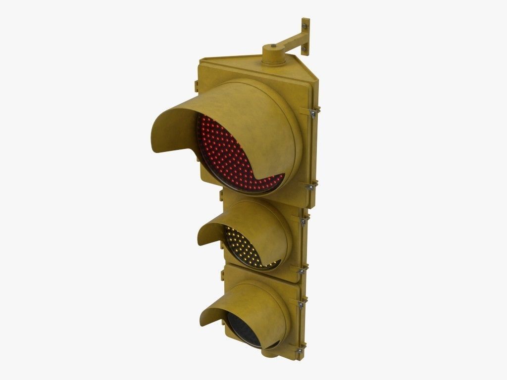 Traffic Lights Set 3D model_8