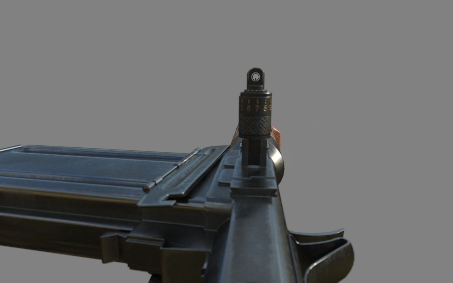 FG-42 German Paratrooper Rifle PBR Low-poly 3D model_15