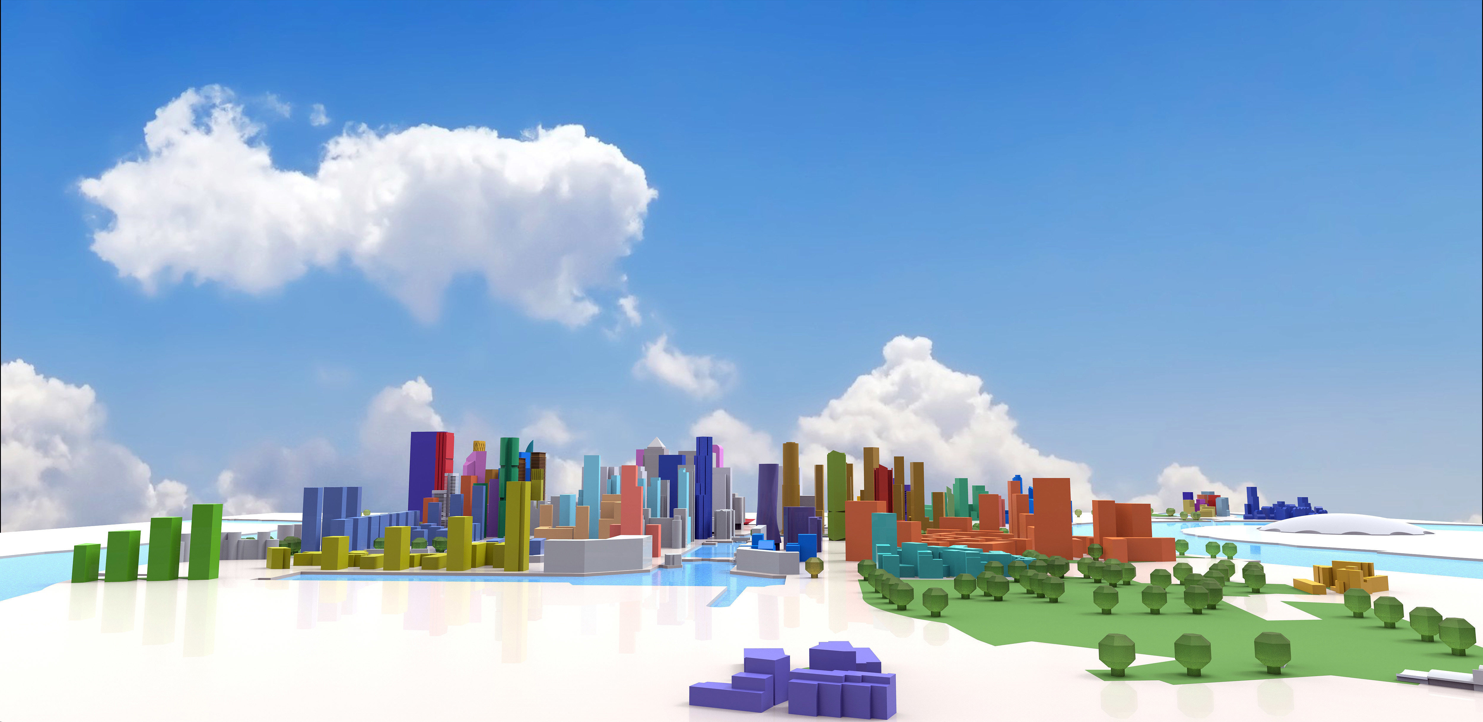 Isle of Dogs Low-poly 3D model_1