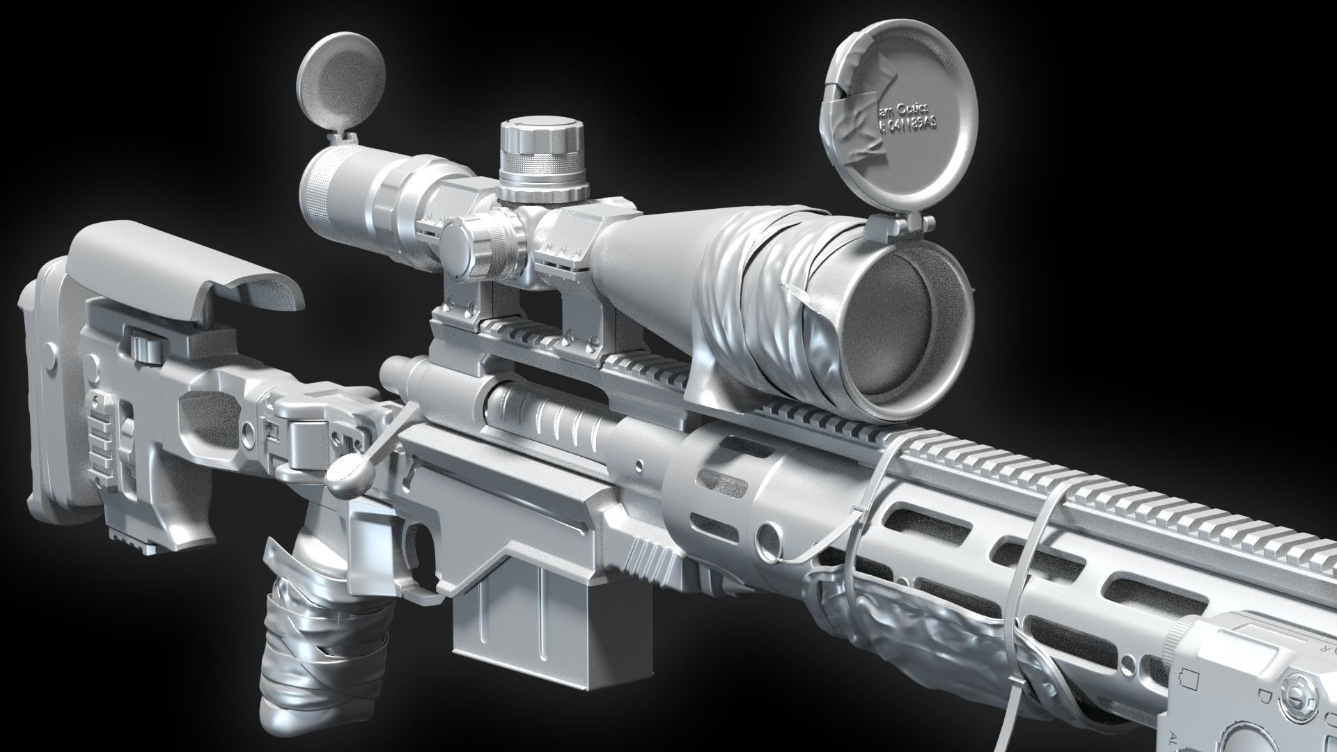 XM2010 Enhanced Sniper Rifle - High Poly 3D model_2