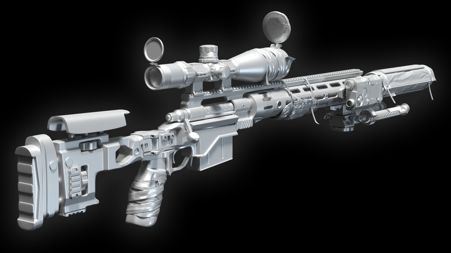 XM2010 Enhanced Sniper Rifle - High Poly 3D model_1