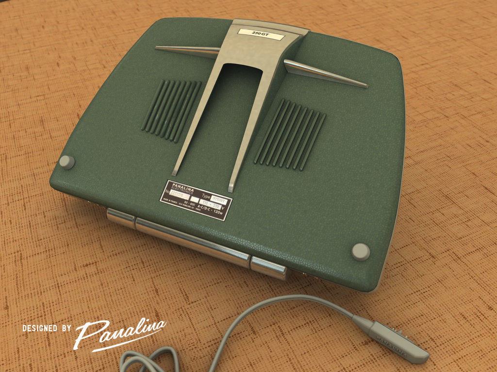 Vintage laptop computer nomad 250GT 1960 - c4d fbx 3ds 3D model_8
